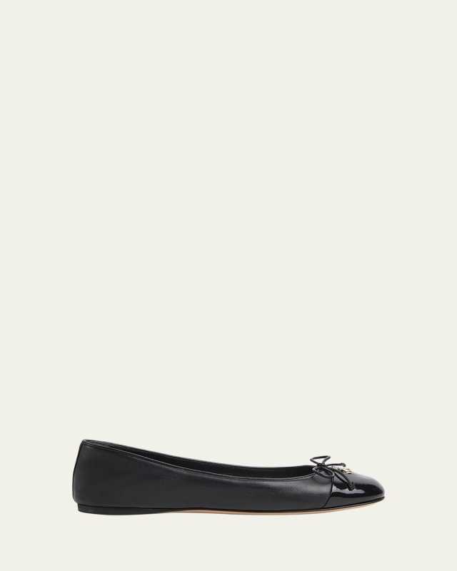 New Marmont GG Nappa Leather Ballerina Flats